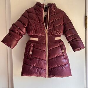 Michael Michael Kors Girls Burgundy Puffer Coat – Size 2T